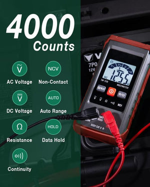 Digivolt Digitale Multimeter 600 V AC/DC, Automatische Meting, Hoge Precisie en Brandbeveiliging