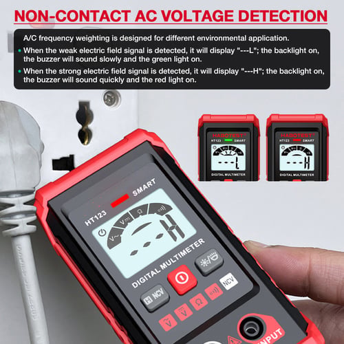 Digivolt Digitale Multimeter 600 V AC/DC, Automatische Meting, Hoge Precisie en Brandbeveiliging
