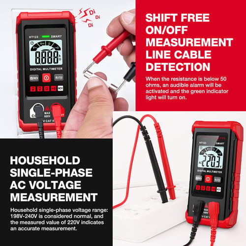 Digivolt Digitale Multimeter 600 V AC/DC, Automatische Meting, Hoge Precisie en Brandbeveiliging