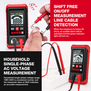Digivolt Digitale Multimeter 600 V AC/DC, Automatische Meting, Hoge Precisie en Brandbeveiliging