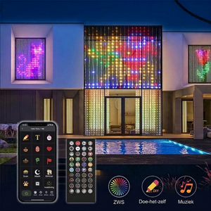 Lichtify | Van gewone lichtjes naar een spectaculaire lichtshow! Teken patronen, voeg tekst of foto's toe en laat de kleuren dansen op de muziek – waterdicht & USB-gevoed!