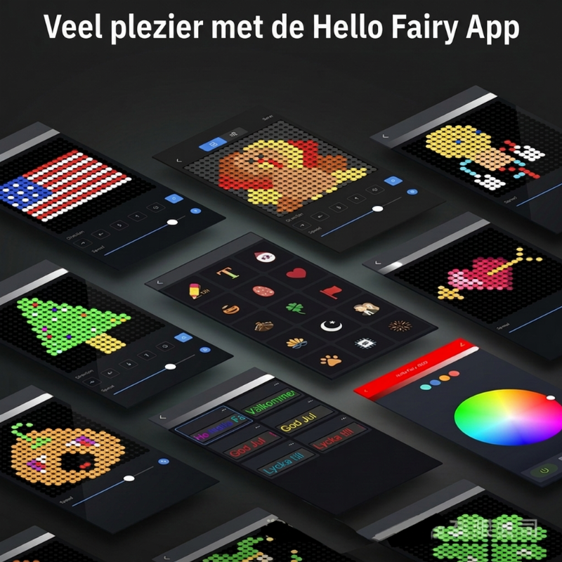 Lichtify | Van gewone lichtjes naar een spectaculaire lichtshow! Teken patronen, voeg tekst of foto's toe en laat de kleuren dansen op de muziek – waterdicht & USB-gevoed!