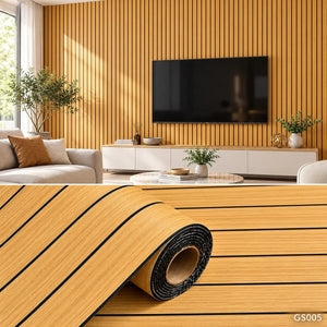 Groovewall Wandpanelen met 3D-effect, houtstructuur en zelfklevend