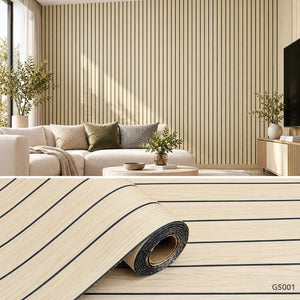 Groovewall Wandpanelen met 3D-effect, houtstructuur en zelfklevend